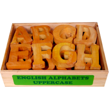 English Alphabet - Uppercase in Wooden box